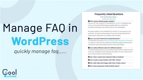 How To Manage Frequently Asked Questions In Wordpress