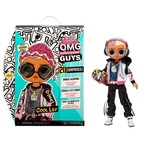 buy lol surprise omg guys fashion doll cool lev with 20 surprises poseable including
