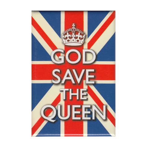 New God Save The Queen Fridge Magnet Retro Funny T Uk Flag Novelty