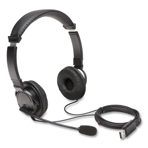 Hi Fi Headphones With Microphone 6 Ft Cord Black River City Office