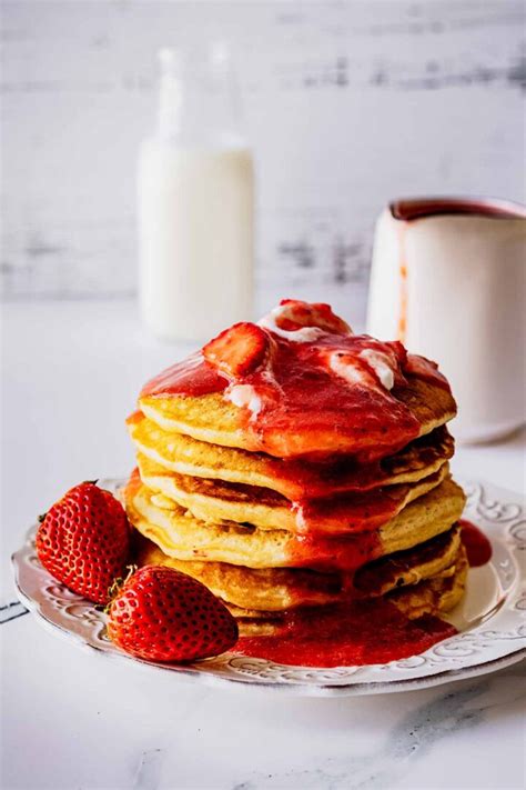Strawberry Pancakes Healthy And Easy Recipe Heavenly Home Cooking