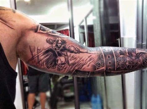 Black ink archer in centaur hand. 50 Archery Tattoos For Men - Bow And Arrow Designs