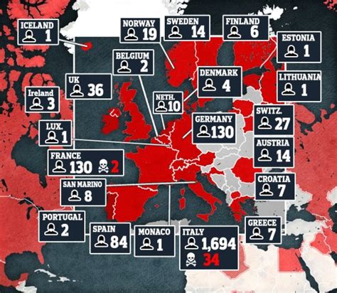 Countries across europe are reporting a record number of new coronavirus cases as the second wave of the pandemic shows no signs of slowing down. Coronavirus now confirmed in all but one country in ...