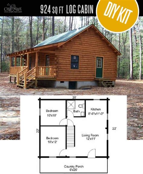 Tiny Log Cabin Kits Easy Diy Project Log Cabin Floor Plans Small