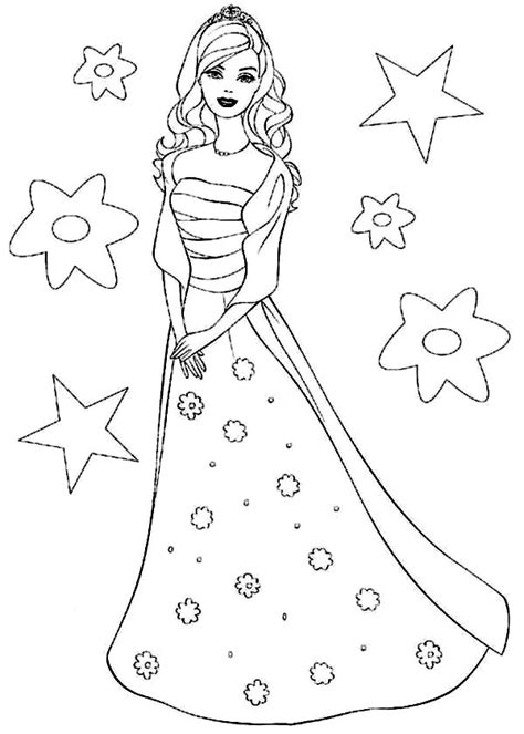 Barbie Doll The Princess Charm School Coloring Page