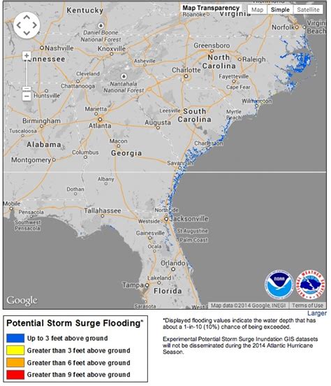 New Storm Surge Maps Debut With Ts Arthur Climate Central