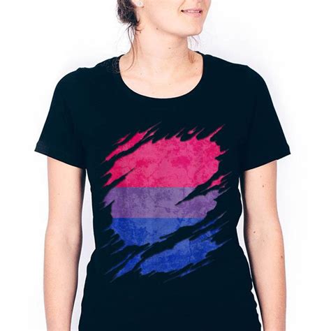 Pretty Bisexual Pride Flag Ripped Lgbt Bisexual Inside Me Shirt Hoodie Sweater Longsleeve T Shirt