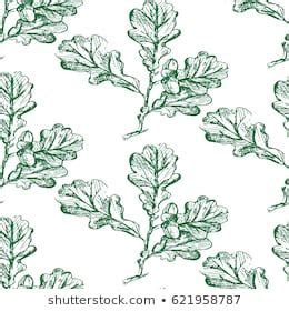 Sticker stylish floral seamless pattern. Abstract floral seamless pattern with oak branches in ...