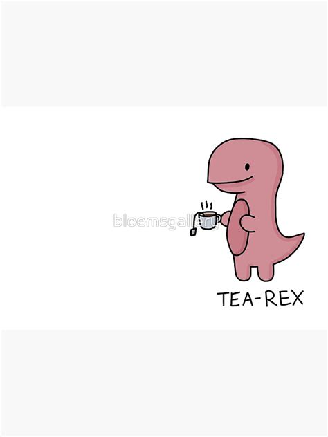 Tea Rex Illustration Hardcover Journal For Sale By Bloemsgallery