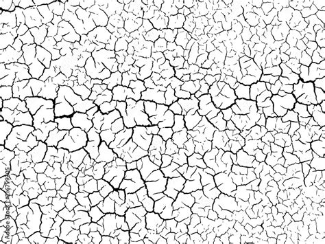 Vecteur Stock The Cracks Texture White And Black Vector Background