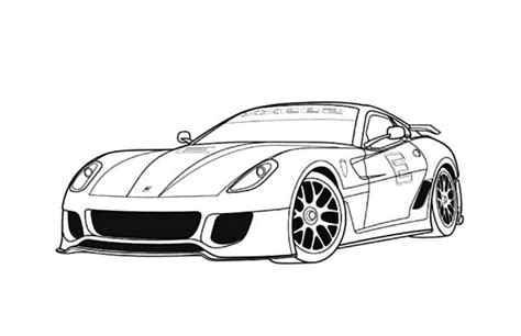 Ferrari 599 Sports Cars Coloring Pages Kids Play Color Cars