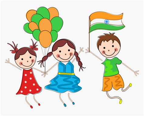 Indian Independence Child Vector India Independence Day Cartoon Hd