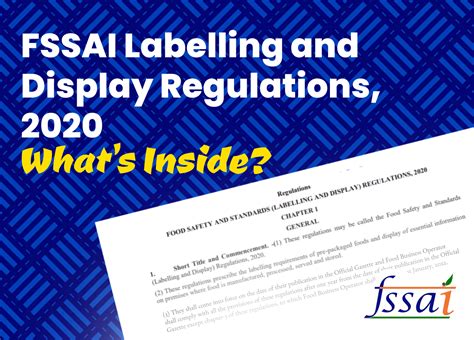 Fssai Labelling And Display Regulations 2020 Whats Inside