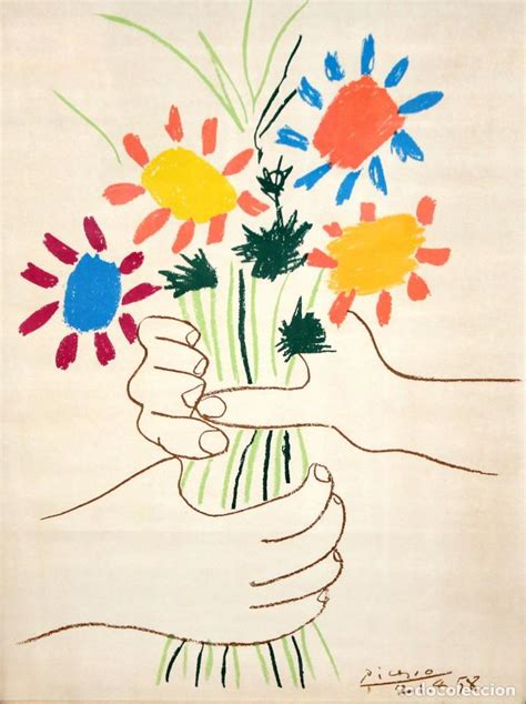 Pablo Picasso Le Bouquet De Fleurs 21 4 5 Comprar Litografías