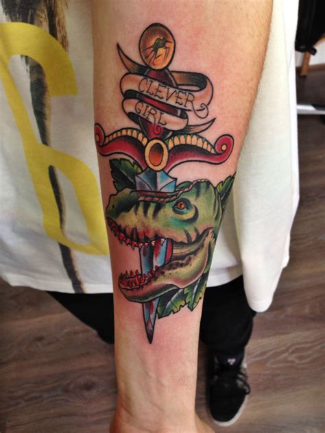 Clever Girl Jurassic Park Themed Tattoo By Zoe At Curiosities