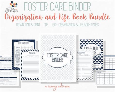 Foster Care Binder Bundle 160 Pages 85x11 Printable Baby