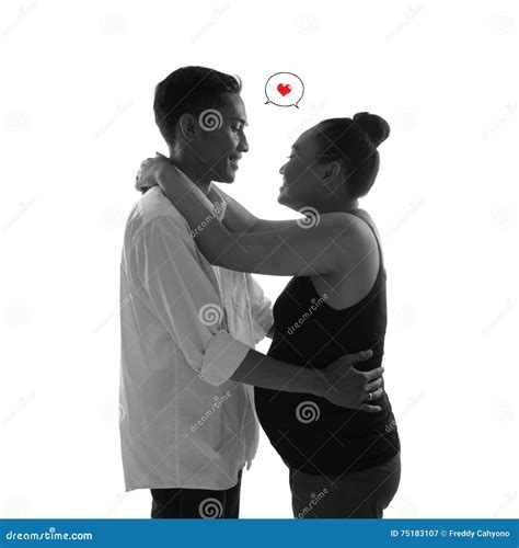 Pregnant Couple Expressing Their Love For Each Other Stock Image Image Of Couple Bright 75183107