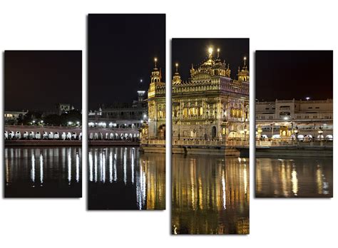 Sikh Canvas Wall Art Of Golden Temple Amritsar For Your Living Room