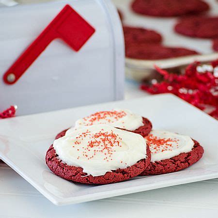 Try topping red velvet cake with duncan hines® cream. Red Velvet Cookies | Recipe | Red velvet cookies, Dessert recipes, Just desserts