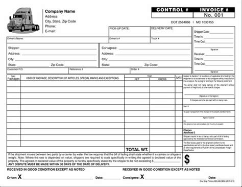 A bill of lading is a document commonly used in the shipment industry. Trucking Delivery Receipt, Proof of Delivery, Bill of Lading | One Stop Printers & Direct Mail ...