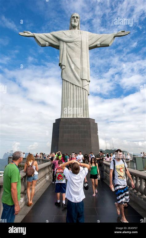 The Statue Of Christ The Redeemer At Rio De Janeiro In Brazil The