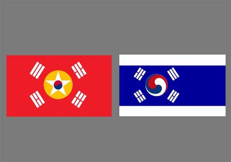 Communist South Korea And Democratic North Korea Vexillology