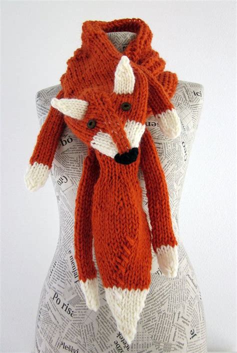 This Item Is Unavailable Etsy Fox Scarf Knit Fox Hand Knitting