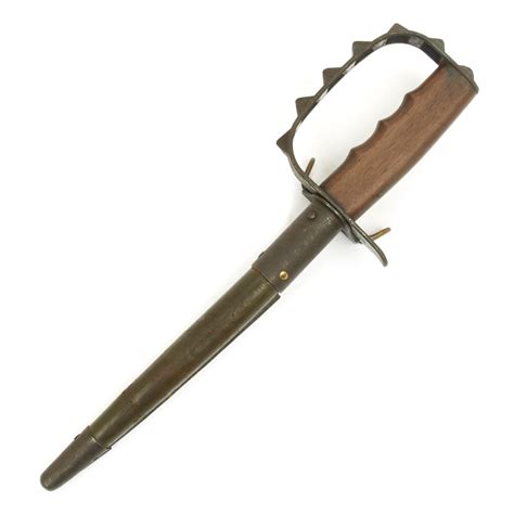 Original Us Wwi M1917 Trench Knife By Lf And C Dated 1917 With Scabb