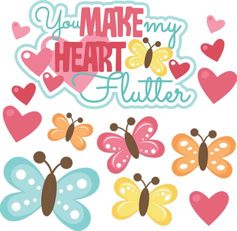 My Hearts A Flutter Cut File Svg Pdf Png Etsy Austral