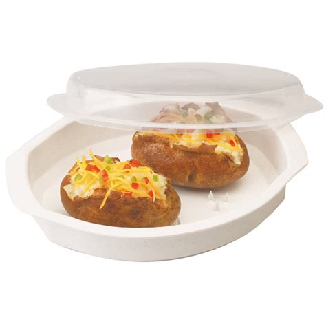 Learn how to cook a baked potato in the microwave. Microwave Baked Potato Cooker in Microwave Cookware