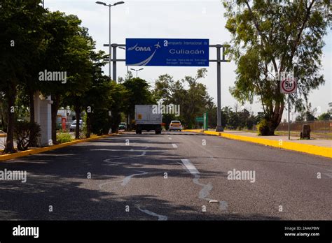 Entrance To The International Airport Of The City Of Culiacan Captured