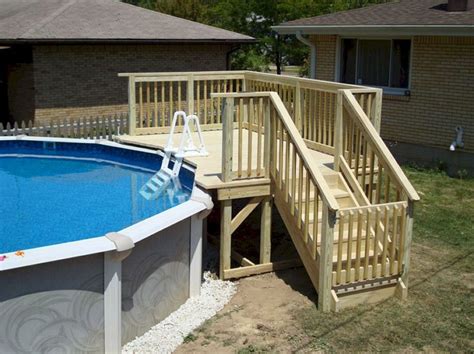 Above ground swimming pool decks not only add space to the area but also enhance the look of your landscaping to make the pool seem like a distinguished part of in 2017 most popular deck ideas and design trends help the homeowners on a budget with easy diy install tips. 12 Clever Ways DIY Above Ground Pool Ideas On a Budget ...