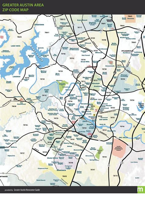 Greater Austin Zip Code Map More Maps Pinterest Zip Code Map And