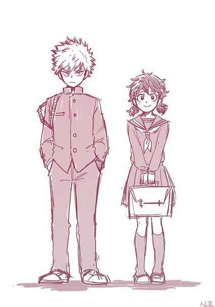 Bakugō And Midoriya Genderbend Fem Izuku Female Deku My Hero Academia