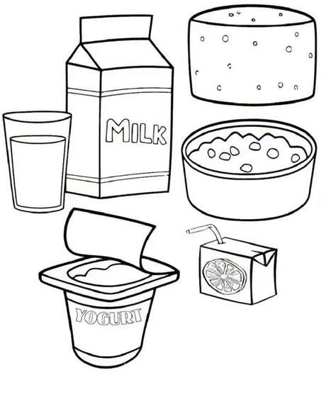 Dibujos De Comida Saludable Alimentos Para Colorear Para Colorear Pintar E Imprimir Dibujos