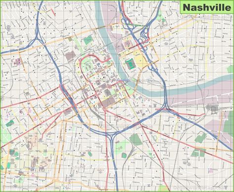 Nashville Tourist Attractions Map Printable Map Of Nashville Free