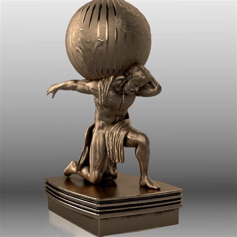 3d Ancient Atlas Statue