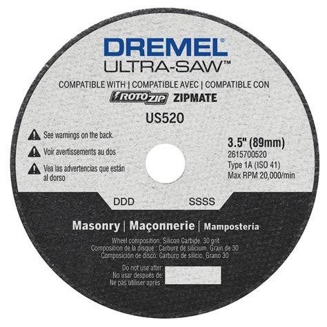 Dremel Ultra Saw Us520 3 38 In Carbide Circular Saw Blade In The