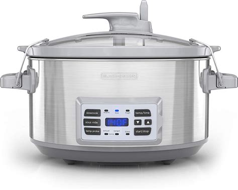 Slow cookers make cooking healthy meals simple. BLACK+DECKER SCD7007SSD 7-Quart Digital Slow Cooker with Temperature Probe + Precision Sous-Vide ...