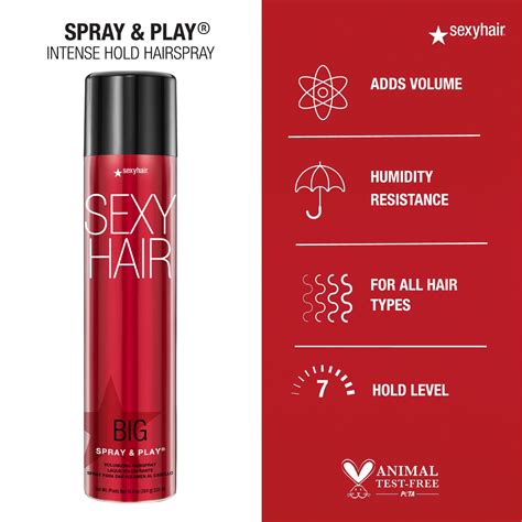 Sexy Hair Big Spray And Play Volumizing Hair Spray 10oz Barber Salon