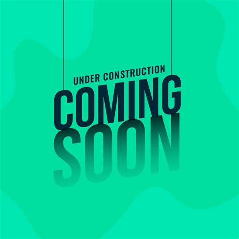 Free Vector Coming Soon Under Construction Hanging Text Background