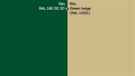 Ral Ral 160 30 30 Vs Green Beige Side By Side Comparison