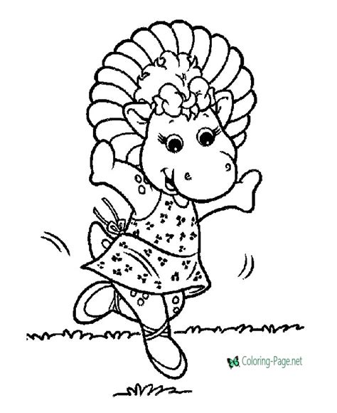 Baby Bop Coloring Pages Coloring Home
