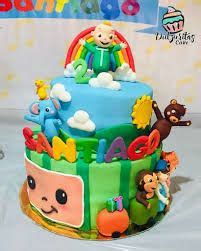 Covered in a light layer of green. cocomelon birthday cake - Pesquisa Google | Geburtstagskuchen ideen, Kuchen ideen