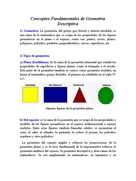 Conceptos Fundamentales De Geometria Fractal Geometría Prueba