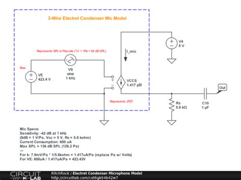 Condenser Microphone Schematic Diagram Wiring Draw And Schematic