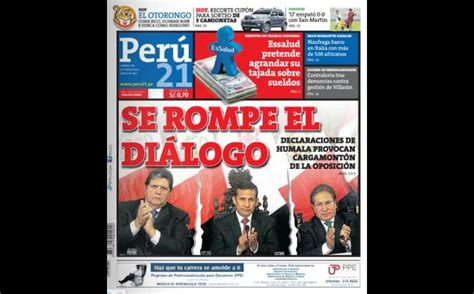 Portadas Así Informan Hoy Los Principales Diarios Peruanos