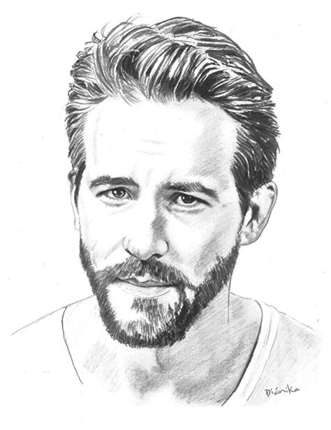 Portrait Of Ryan Reynolds By Dianika On Stars Portraits