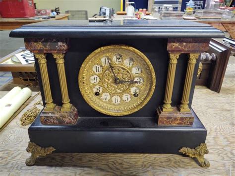Ornate Antique Sessions Mantle Clock South Auction
