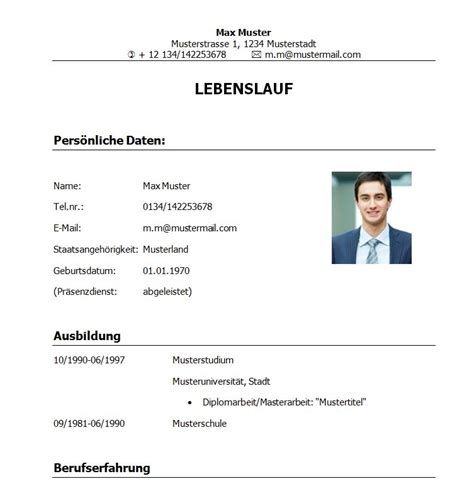 Aus der aufgabe, den eigenen lebenslauf zu dein lebenslauf kann an vielen stellen individualisiert werden. Muster Lebenslauf Word: Muster Lebenslauf Student